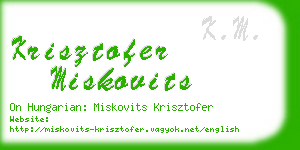krisztofer miskovits business card